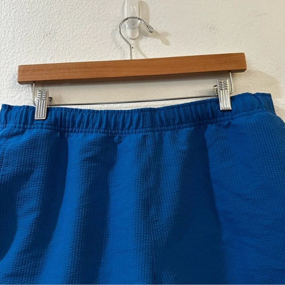 Theory Men's Jace Splash Seer Elastic‎ Waist Swim Shorts Size Large Sail Blue
